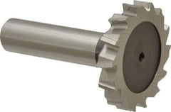 Keo - 1-1/2" Diam x 1/4" Face Width, High Speed Steel, 14 Teeth, Shank Connection Woodruff Keyseat Cutter - Uncoated, 2-1/4" OAL x 1/2" Shank, Staggered Teeth, ANSI 812, Old Standard 24 - Industrial Tool & Supply