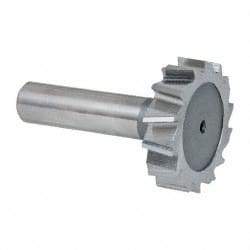 Keo - 1-1/2" Diam x 3/8" Face Width, High Speed Steel, 14 Teeth, Shank Connection Woodruff Keyseat Cutter - Uncoated, 2-3/8" OAL x 1/2" Shank, Staggered Teeth, ANSI 1212, Old Standard G - Industrial Tool & Supply