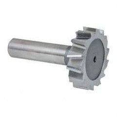Keo - 1-1/2" Diam x 3/8" Face Width, High Speed Steel, 14 Teeth, Shank Connection Woodruff Keyseat Cutter - Uncoated, 2-3/8" OAL x 1/2" Shank, Staggered Teeth, ANSI 1212, Old Standard G - Industrial Tool & Supply
