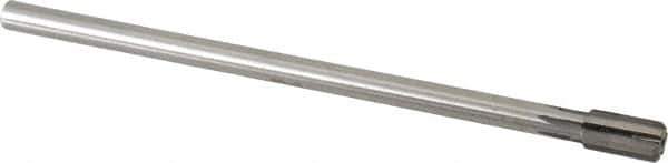 Made in USA - 13/32" Diam, 5/16" Max Diam Straight Shank, 3/4" Flute Length, Machine Expansion Reamer - Straight Flute, 7" OAL, Right Hand Cut, 6 Flutes, High Speed Steel, Bright Finish - Industrial Tool & Supply