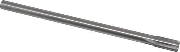 Made in USA - 7/16" Diam, 3/8" Max Diam Straight Shank, 7/8" Flute Length, Machine Expansion Reamer - Straight Flute, 7" OAL, Right Hand Cut, 6 Flutes, High Speed Steel, Bright Finish - Industrial Tool & Supply