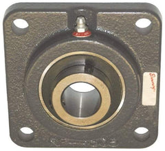 Browning - 5/8" ID, 3" OAL x 3" OAH 4-Bolt Flange - 1,444 Lb Static Cap, 2,611 Lb Dyn Cap, 2-1/8" Btw Mnt Hole Ctrs, Cast Iron - Industrial Tool & Supply