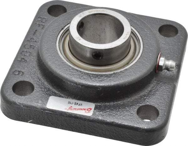Browning - 1" ID, 3-3/4" OAL x 3-3/4" OAH 4-Bolt Flange - 1,651 Lb Static Cap, 2,801 Lb Dyn Cap, 2-3/4" Btw Mnt Hole Ctrs, Cast Iron - Industrial Tool & Supply