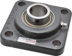Browning - 1" ID, 3-3/4" OAL x 3-3/4" OAH 4-Bolt Flange - 1,651 Lb Static Cap, 2,801 Lb Dyn Cap, 2-3/4" Btw Mnt Hole Ctrs, Cast Iron - Industrial Tool & Supply