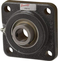 Browning - 3/4" ID, 3-3/8" OAL x 3-3/8" OAH 4-Bolt Flange - 1,444 Lb Static Cap, 2,611 Lb Dyn Cap, 2-1/2" Btw Mnt Hole Ctrs, Cast Iron - Industrial Tool & Supply