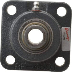Browning - 5/8" ID, 3" OAL x 3" OAH 4-Bolt Flange - 1,444 Lb Static Cap, 2,611 Lb Dyn Cap, 2-1/8" Btw Mnt Hole Ctrs, Cast Iron - Industrial Tool & Supply