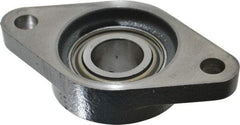 Browning - 1" ID, 4-7/8" OAL x 2-3/4" OAH 2-Bolt Flange - 1,651 Lb Static Cap, 2,801 Lb Dyn Cap, 3-57/64" Btw Mnt Hole Ctrs, Cast Iron - Industrial Tool & Supply