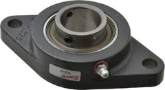 Browning - 1-3/16" ID, 5-9/16" OAL x 3-1/8" OAH 2-Bolt Flange - 2,567 Lb Static Cap, 4,381 Lb Dyn Cap, 4-19/32" Btw Mnt Hole Ctrs, Cast Iron - Industrial Tool & Supply