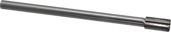 Made in USA - 19/32" Diam, 7/16" Max Diam Straight Shank, 1-1/8" Flute Length, Machine Expansion Reamer - Straight Flute, 8" OAL, Right Hand Cut, 6 Flutes, Carbide-Tipped, Bright Finish - Industrial Tool & Supply
