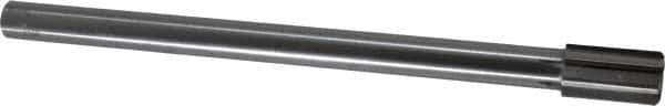 Made in USA - 23/32" Diam, 9/16" Max Diam Straight Shank, 1-1/4" Flute Length, Machine Expansion Reamer - Straight Flute, 9" OAL, Right Hand Cut, 6 Flutes, Carbide-Tipped, Bright Finish - Industrial Tool & Supply