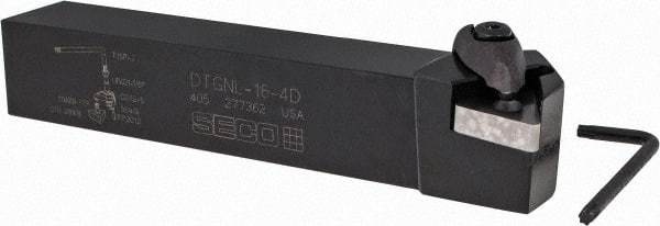Seco - DTGN, Left Hand Cut, 1" Shank Height x 1" Shank Width, Negative Rake Indexable Turning Toolholder - 6" OAL, TN..43. Insert Compatibility, Series Clamp Lock - Industrial Tool & Supply