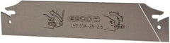 Seco - 0.984" Blade Height, 0.079" Blade Width, 5.91" OAL, Neutral Cut, Double End Indexable Cut-Off Blade - 150.10A Blade, 150.10 Series - Industrial Tool & Supply