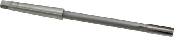 Made in USA - 3/8" Diam, 1MT Morse Taper Shank, 1" Flute Length, Machine Expansion Reamer - Straight Flute, 7" OAL, Right Hand Cut, 4 Flutes, Carbide-Tipped, Bright Finish - Industrial Tool & Supply