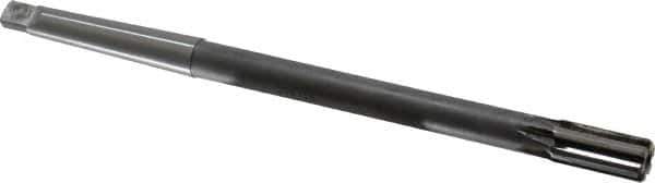 Made in USA - 1/2" Diam, 1MT Morse Taper Shank, 1" Flute Length, Machine Expansion Reamer - Straight Flute, 8" OAL, Right Hand Cut, 6 Flutes, Carbide-Tipped, Bright Finish - Industrial Tool & Supply
