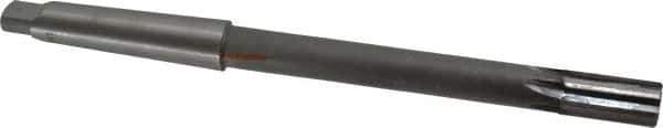 Made in USA - 5/8" Diam, 2MT Morse Taper Shank, 1-1/4" Flute Length, Machine Expansion Reamer - Straight Flute, 9" OAL, Right Hand Cut, 6 Flutes, Carbide-Tipped, Bright Finish - Industrial Tool & Supply