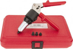 HUCK - 1/8 to 1/4" Manual Rivet Tool Kit - Includes Hand Riveter, 4 Nose Pieces - Industrial Tool & Supply