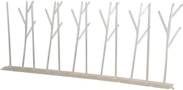 Bird-X - Plastic Bird Spikes - 4-1/2 Inch High x 2-1/4 Inch Wide x 10 Ft. Long x 0.5 Inch Thick - Industrial Tool & Supply