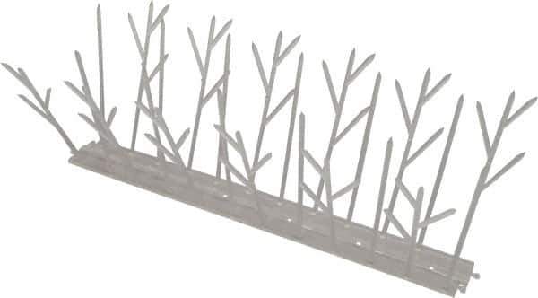 Bird-X - Plastic Bird Spikes - 4-1/2 Inch High x 4-1/2 Inch Wide x 10 Ft. Long x 1 Inch Thick - Industrial Tool & Supply
