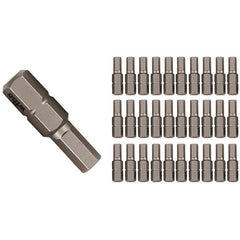 Hex Inch Contractor Grade Insert Bits 3/16″ × 25mm (30 Piece Bulk Pack) - Industrial Tool & Supply