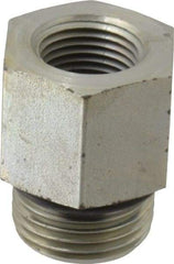 Parker - 7/8-14 Male Thread x 3/8 Female Thread, Zinc Plated Steel Industrial Pipe Adapter - Male Straight Thread O-Ring x Female NPTF, 5,000 psi - Industrial Tool & Supply