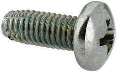 Value Collection - #10-32 UNF Thread, 1/2" Length Under Head, Phillips Drive Steel Thread Cutting Screw - Pan Head, Grade 2, Point Type F, Zinc-Plated Finish - Industrial Tool & Supply