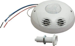 Leviton - 1,000 Square Ft. Coverage, Infrared and Ultrasonic Occupancy Sensor Wall Switch - 24 VDC, Off-White - Industrial Tool & Supply