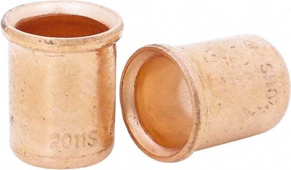 Ideal - 14 to 4 AWG Compatible, Noninsulated, Crimp-On Butt Splice Terminal - Copper - Industrial Tool & Supply