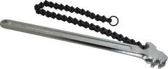 Crescent - 5" Max Pipe Capacity, 18-1/2" Long, Chain Wrench - 5" Actual OD, 14" Handle Length - Industrial Tool & Supply