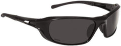 bolle SAFETY - Polarized Gray Lenses, Framed Safety Glasses - Scratch Resistant, Black Nylon Frame, Wrap Around - Industrial Tool & Supply