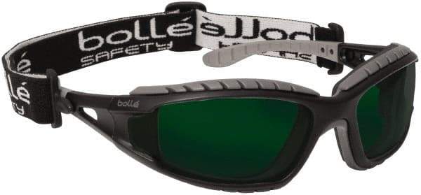 bolle SAFETY - Green Lenses, Framed Welding Glasses - Scratch Resistant, Black/Gray Polycarbonate Frame, Over the Glasses - Industrial Tool & Supply
