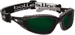 bolle SAFETY - Green Lenses, Framed Welding Glasses - Scratch Resistant, Black/Gray Polycarbonate Frame, Over the Glasses - Industrial Tool & Supply