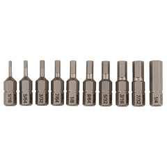 10PC HEX INSERT BIT SET - Industrial Tool & Supply
