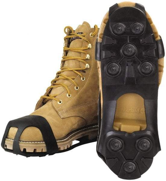 Winter Walking - Size 2XL, (Women's Size XL) Overshoe Cleat - Grit Traction, Gray - Industrial Tool & Supply