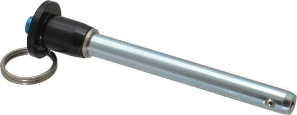 Gibraltar - 5/16" Diam, 2-1/2" Usable Length, Button Handle, Quick Release Pin - Grade 4130 Steel, Zinc-Plated Finish - Industrial Tool & Supply