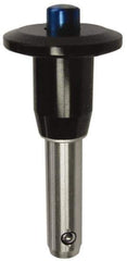 Gibraltar - 1/2" Diam, 4-1/2" Usable Length, Button Handle, Quick Release Pin - Grade 4130 Steel, Zinc-Plated Finish - Industrial Tool & Supply