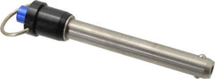 Gibraltar - 5/8" Diam, 4" Usable Length, Ring Handle, Quick Release Pin - Grade 17-4 Stainless Steel, Bright Finish - Industrial Tool & Supply