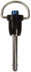 Gibraltar - 5/8" Diam, 5" Usable Length, Ring Handle, Quick Release Pin - Grade 17-4 Stainless Steel, Bright Finish - Industrial Tool & Supply
