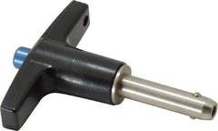 Gibraltar - 1/4" Diam, 3/4" Usable Length, T Handle, Quick Release Pin - Grade 304 Stainless Steel, Bright Finish - Industrial Tool & Supply