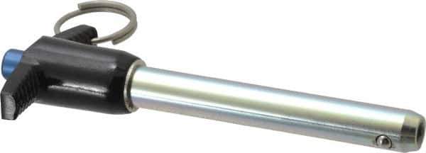 Gibraltar - 1/2" Diam, 3" Usable Length, T Handle, Quick Release Pin - Grade 4130 Steel, Zinc-Plated Finish - Industrial Tool & Supply