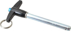 Gibraltar - 5/16" Diam, 2-1/2" Usable Length, T Handle, Quick Release Pin - Grade 4130 Steel, Zinc-Plated Finish - Industrial Tool & Supply