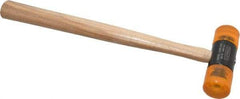 Stanley - 8 oz Head 1-3/8" Face Diam Plastic Dead Blow Hammer - 12" OAL, Hickory Handle - Industrial Tool & Supply