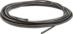 Ridgid - 3/8" x 75' Drain Cleaning Machine Cable - Solid Core, 1-1/2" to 3" Pipe, Use with K380 - Industrial Tool & Supply