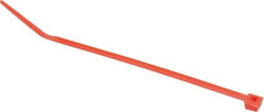 Made in USA - 4-1/8" Long Red Nylon Standard Cable Tie - 18 Lb Tensile Strength, 1.07mm Thick, 22.23mm Max Bundle Diam - Industrial Tool & Supply