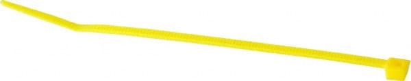 Made in USA - 4-1/8" Long Yellow Nylon Standard Cable Tie - Industrial Tool & Supply