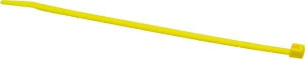 Made in USA - 5.84" Long Yellow Nylon Standard Cable Tie - 40 Lb Tensile Strength, 1.24mm Thick, 1-1/2" Max Bundle Diam - Industrial Tool & Supply