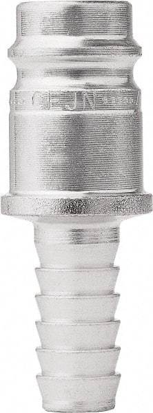CEJN - Hose Barb European High Flow Pneumatic Hose High Flow Connector - Steel Zinc-Plated, 3/8" Body Diam, 1/4" Hose ID - Industrial Tool & Supply