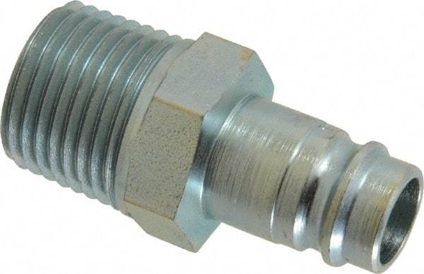 CEJN - 1/2 Male NPT European High Flow Pneumatic Hose High Flow Connector - Steel Zinc-Plated, 3/8" Body Diam - Industrial Tool & Supply