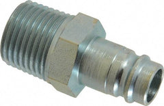 CEJN - 1/2 Male NPT European High Flow Pneumatic Hose High Flow Connector - Steel Zinc-Plated, 3/8" Body Diam - Industrial Tool & Supply