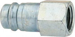 CEJN - 1/4 Female NPT European High Flow Pneumatic Hose High Flow Connector - Steel Zinc-Plated, 3/8" Body Diam - Industrial Tool & Supply