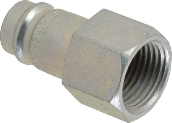 CEJN - 3/8 Female NPT European High Flow Pneumatic Hose High Flow Connector - Steel Zinc-Plated, 3/8" Body Diam - Industrial Tool & Supply